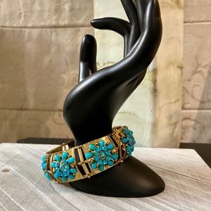 Gold & Turquoise Bangle Bracelet